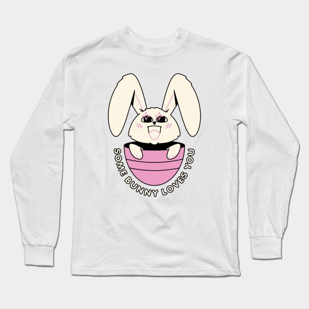 Some bunny loves you Long Sleeve T-Shirt by Nora Gazzar